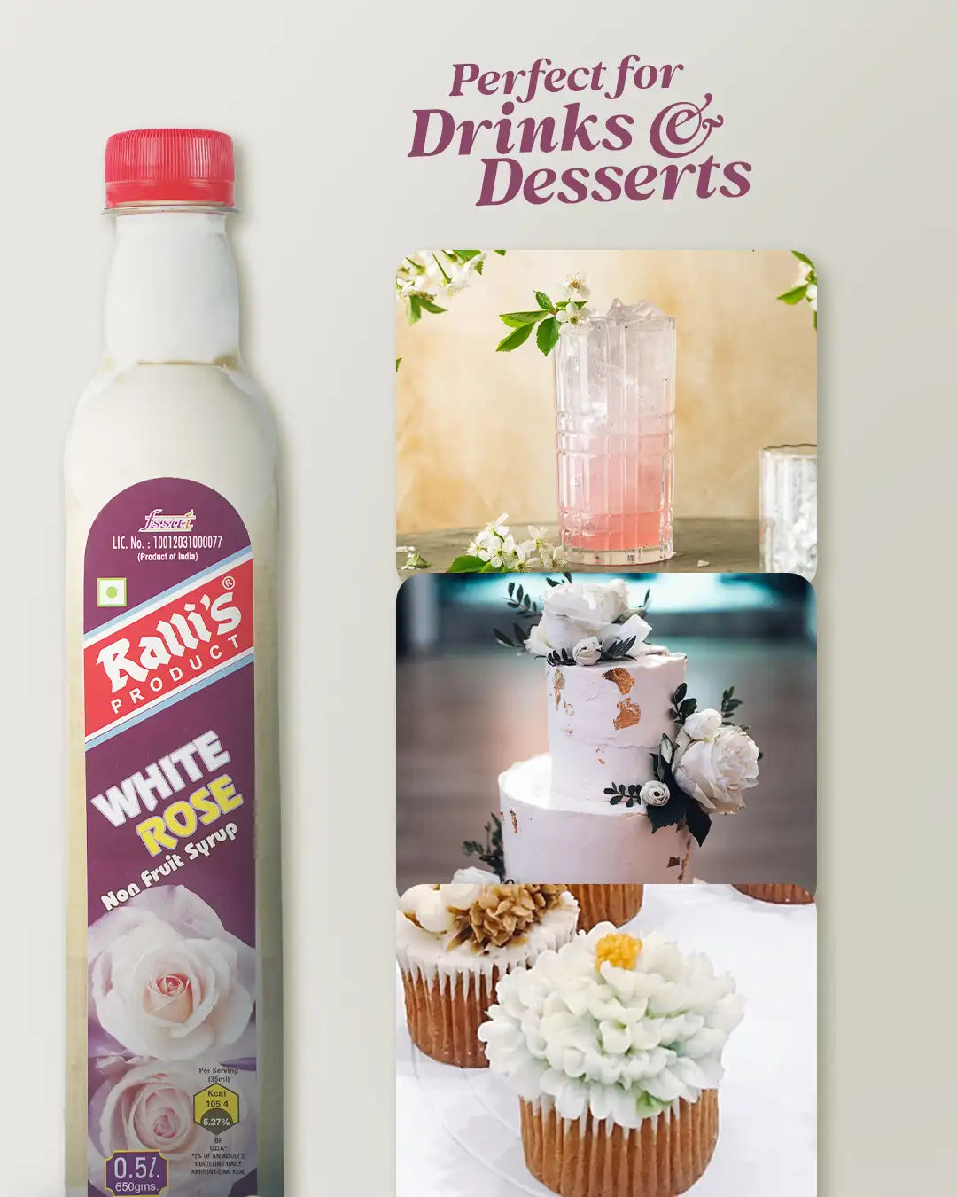White Rose Syrup 500ml