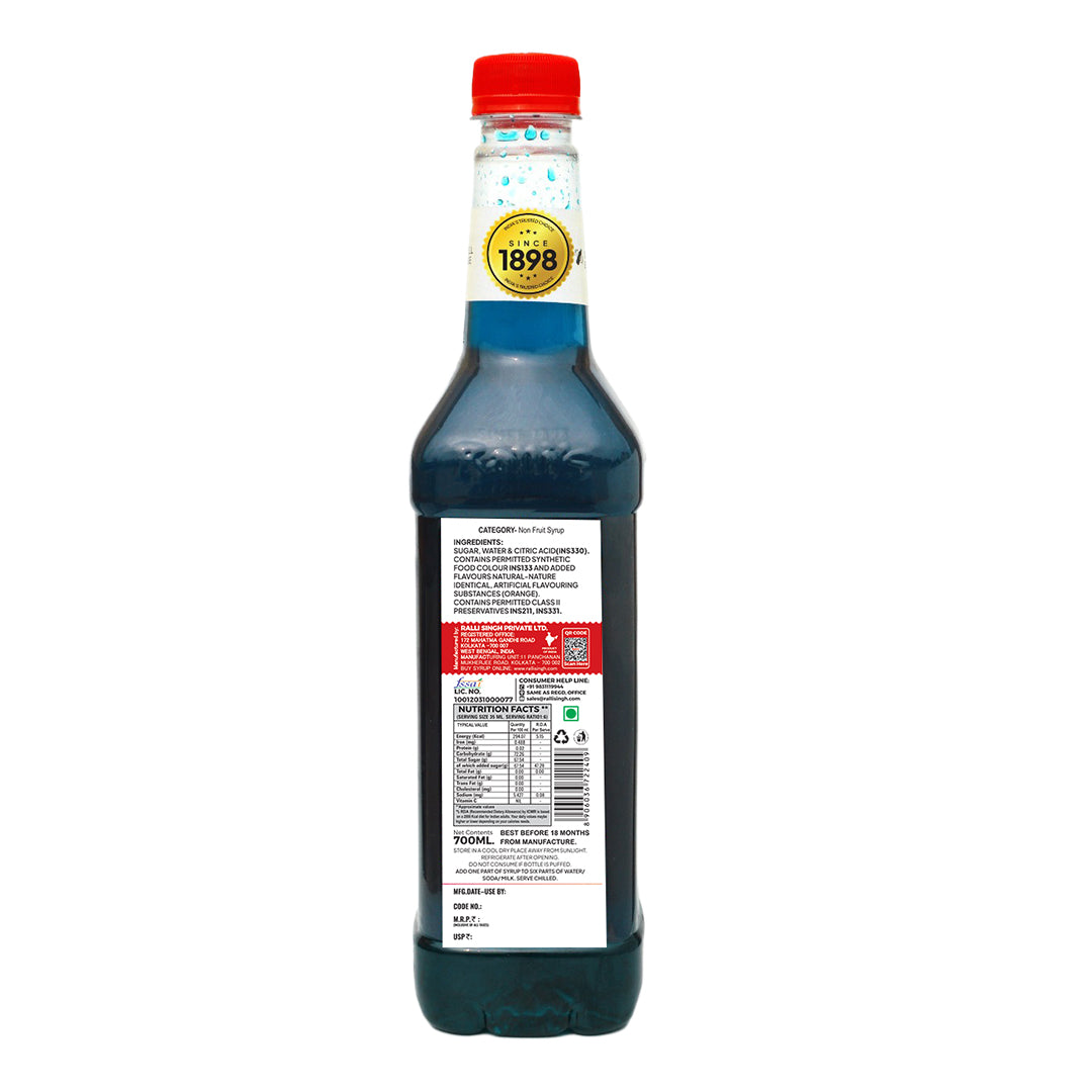 Blue Curacao Syrup 700ml