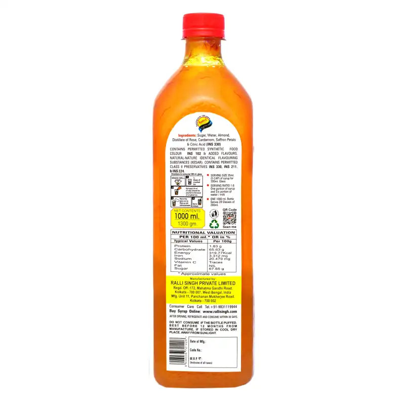 Kesar Badam Dry Fruit Syrup 1000ml