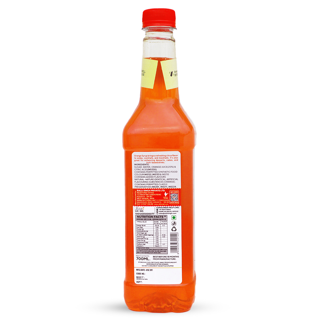 Orange Fruit Syrup 700ml