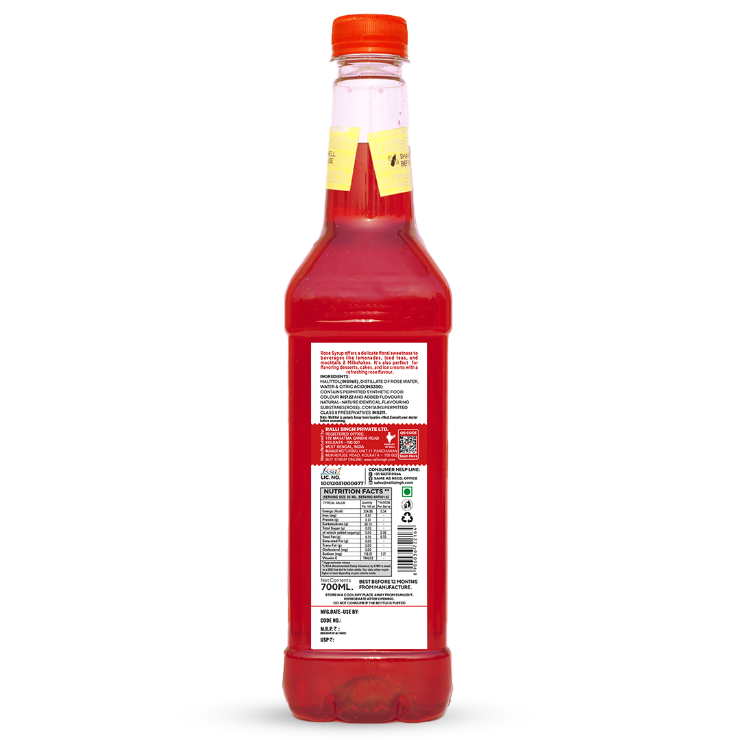 Rose Sugar Free Syrup