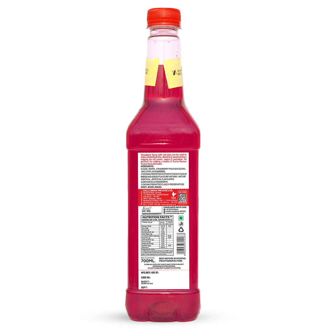 Strawberry Fruit Syrup 700ml