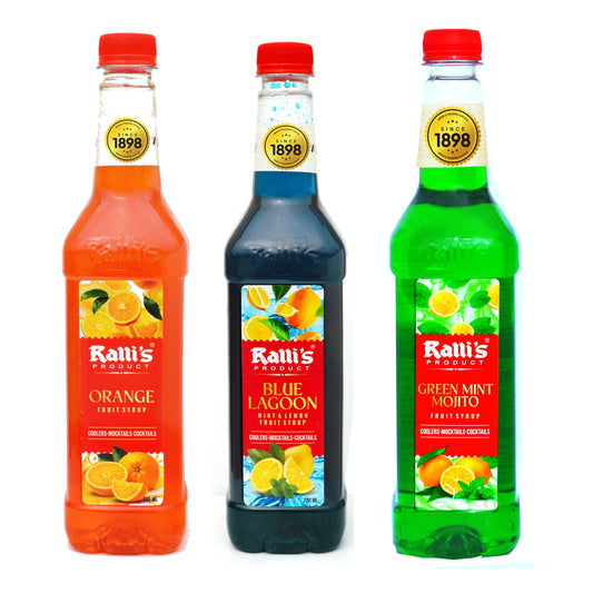 The Home Bartender Combo — Mint Mojito, Blue Lagoon & Orange