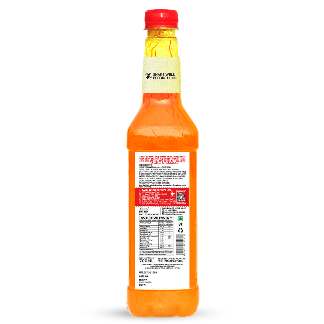 Kesar Badam Sugar Free Syrup 700ml